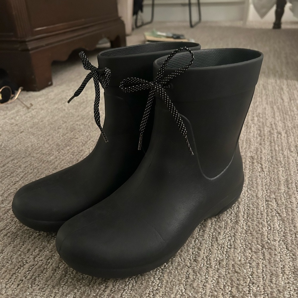 Black Women's Ankle Rain Boots